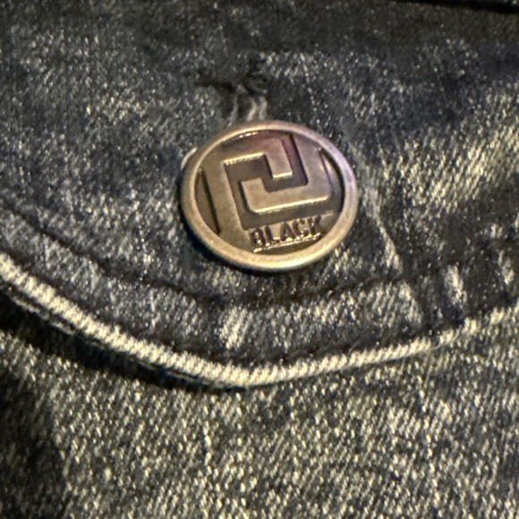 Black Jeans Co Acid Wash L drawstring Waist Denim Jogger - Picture 7 of 7